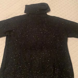 Black and white turtleneck